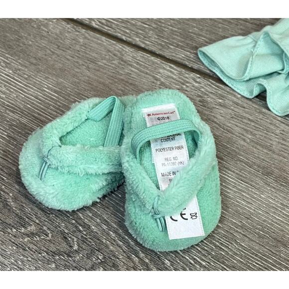 NEW American Girl PAJAMAS OUTFIT Thats How We Roll Sushi Top Shorts Slippers BOX - Picture 6 of 11